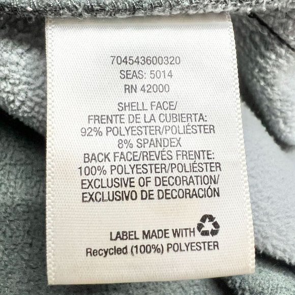 Athletech Jacket Medium Gray Zip Up 3 Front Pockets Fleece Lining - Picture 8 of 9